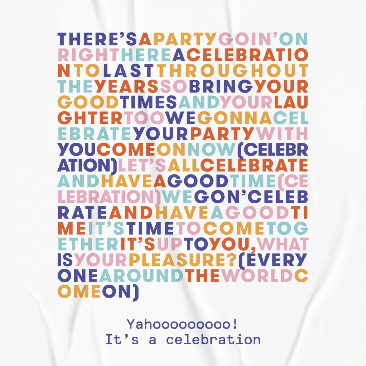 Poster songtekst celebration